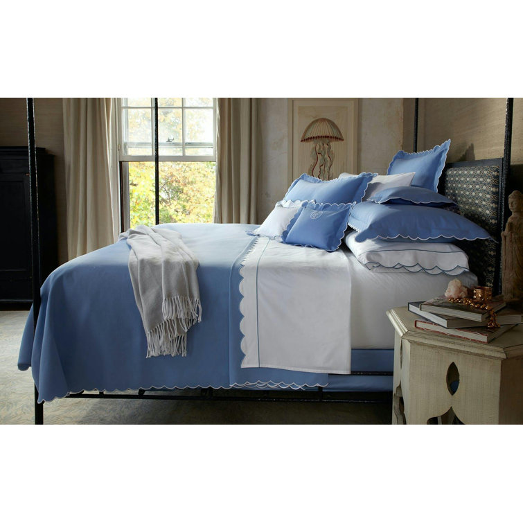 Silver Cotton Weighted Throw with Fringe Trim