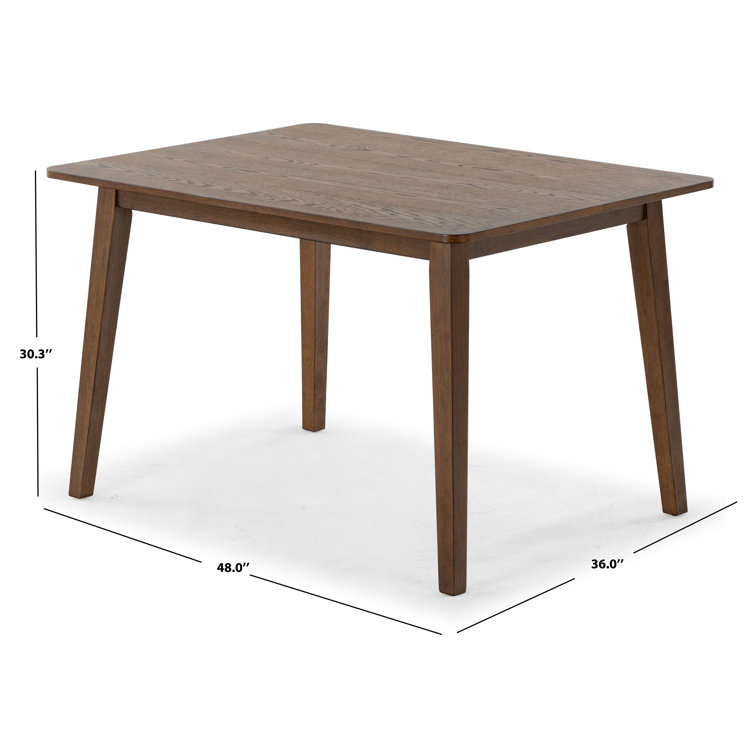 Christien 48" Medium Oak Rubberwood Dining Table