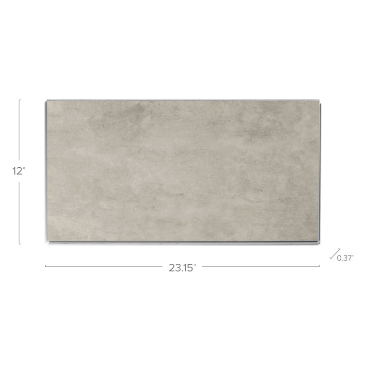 Titanium Beveled Click-Lock Stone Look Vinyl Tile
