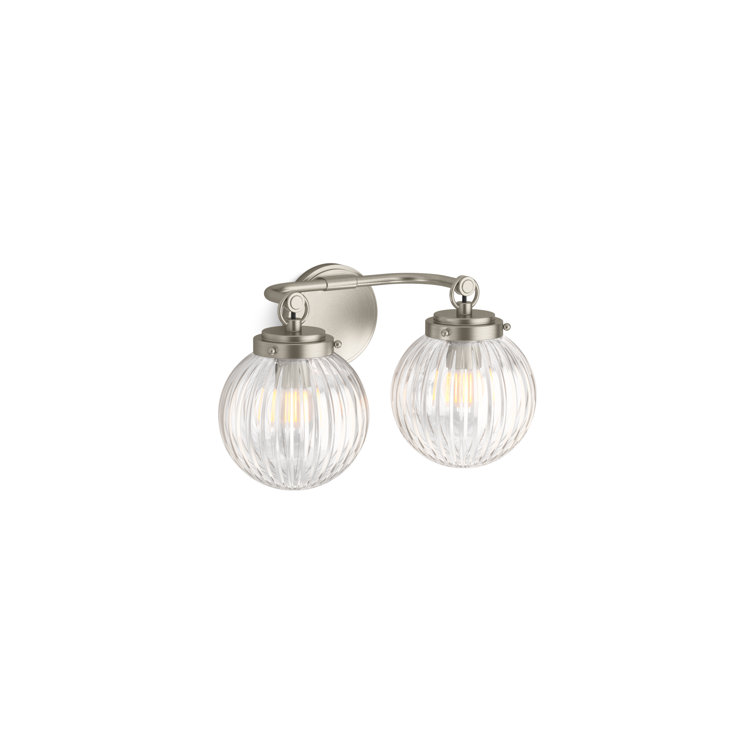 Brushed Nickel Two-Light Direct Wired Sconce