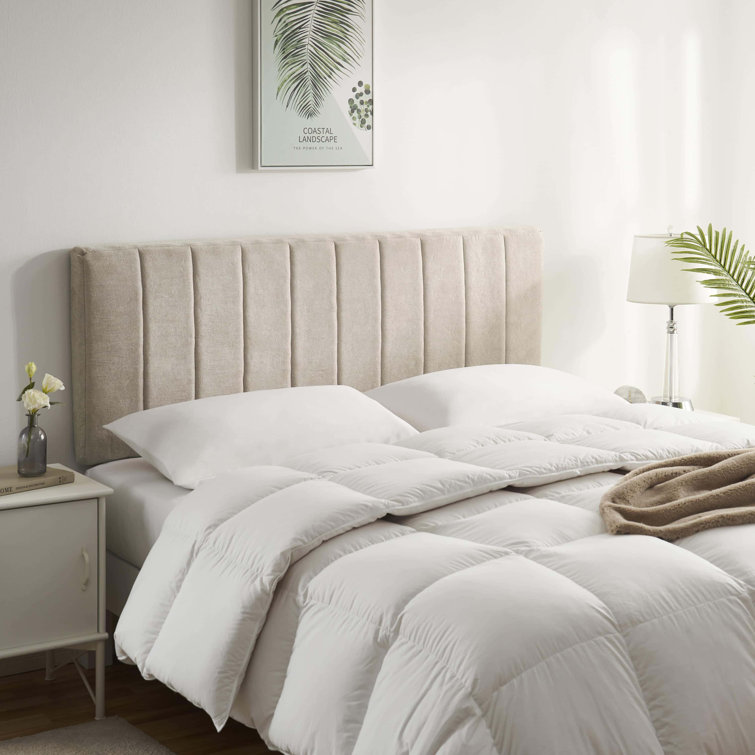 Beige Twin Upholstered Tufted Wall Mounted Headboard