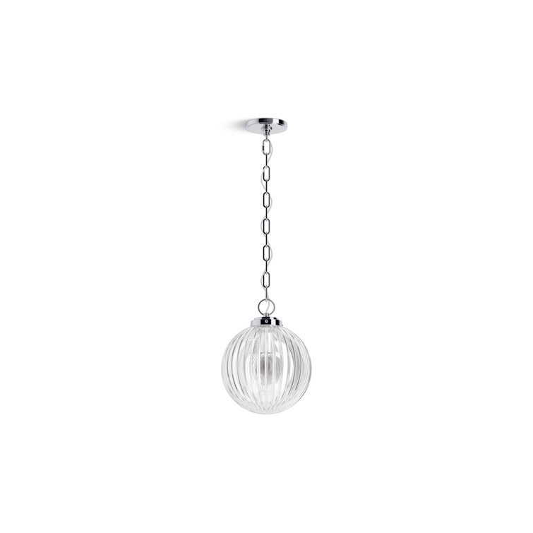 Matte Black Glass LED Indoor/Outdoor Pendant Light