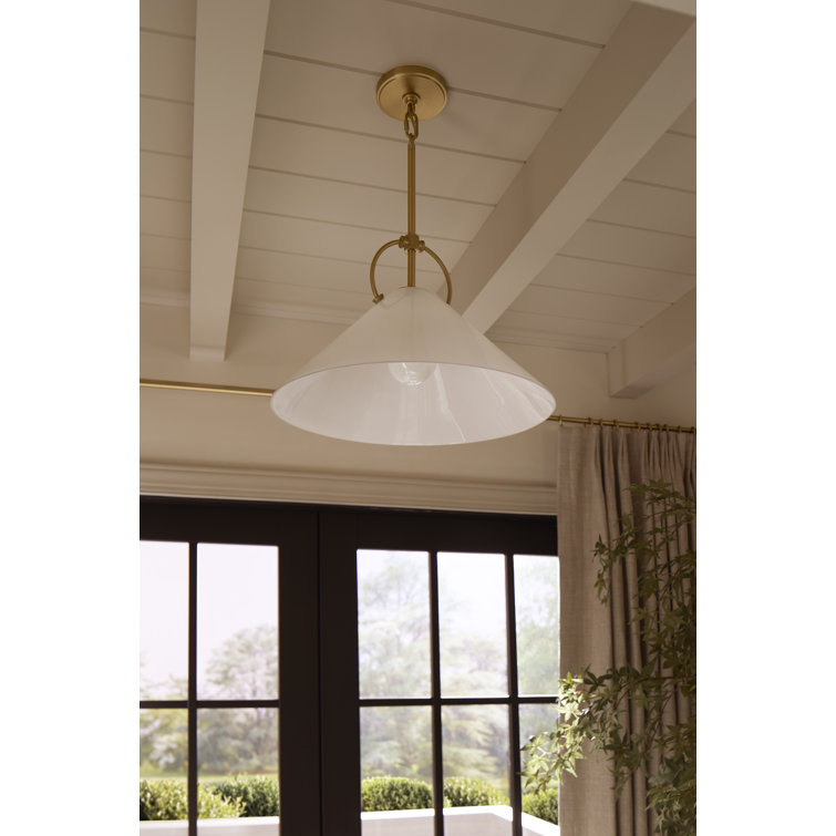 Polished Nickel Frosted Glass Bell Pendant Light