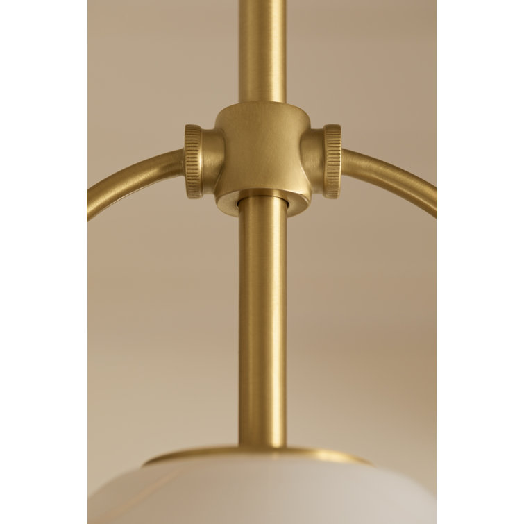 Polished Chrome 14" Glass LED Pendant Light