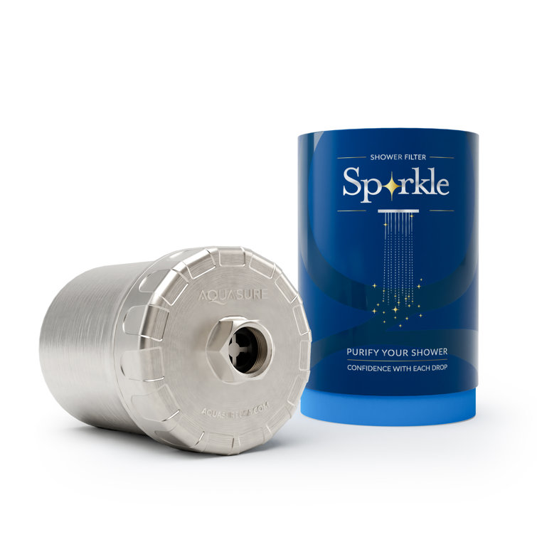 Brushed Nickel Multi-Stage Shower Water Filtration System