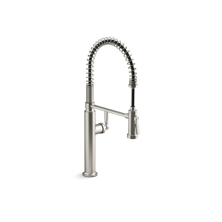 Stainless Steel Semi-Professional Kitchen Faucet with Pull-out Spray
