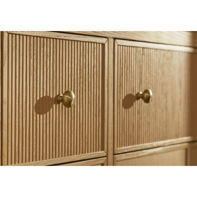 White Oak Freestanding Bathroom Vanity with Quartz Top
