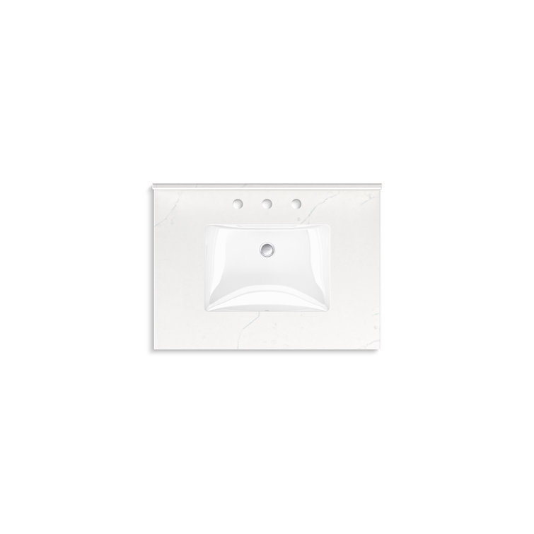 Seagrove Light Clay 30" Freestanding Bathroom Vanity with Quartz Top