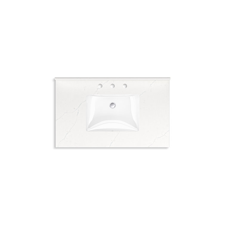 Seagrove Light Clay 36" Bathroom Vanity with Quartz Top