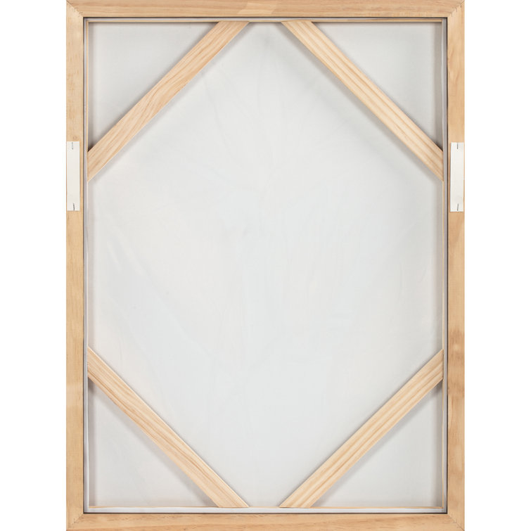 Blue and Beige Bird of Paradise Framed Painting