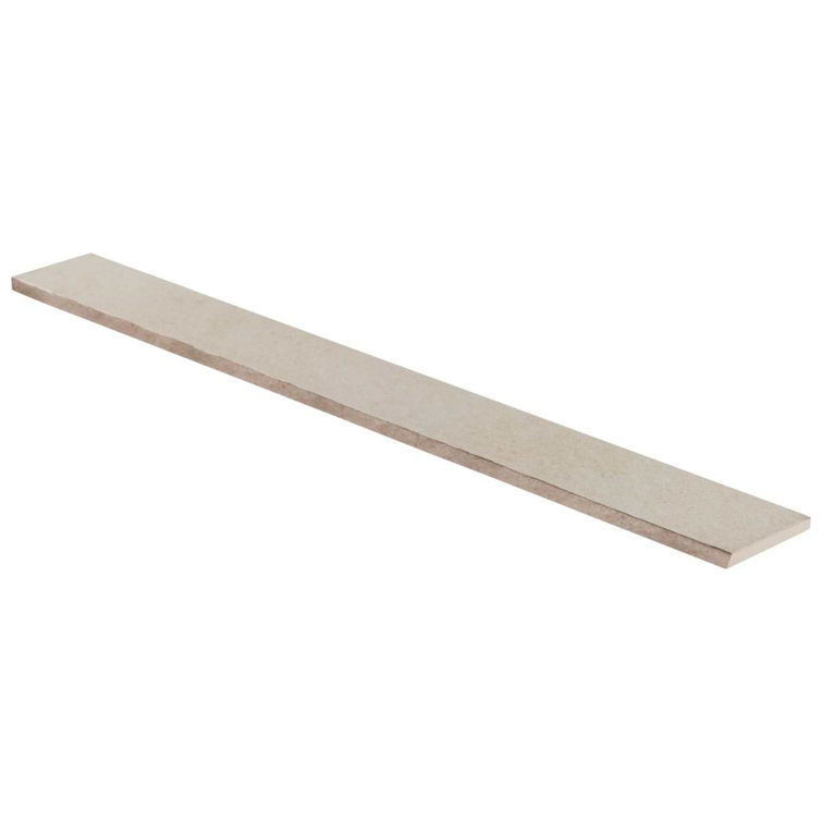 Crema Beige Matte Porcelain 3x24 Bullnose Tile Trim
