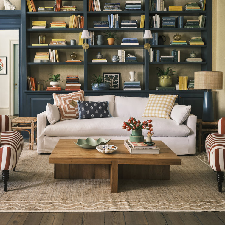 Natural Oak Rectangular Solid Wood Coffee Table