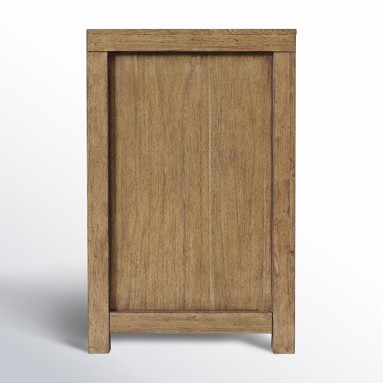 Toasted Almond Rustic Wood 3-Drawer Nightstand