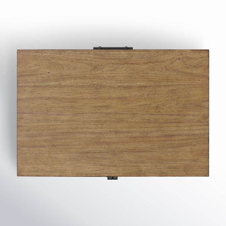Toasted Almond Rustic Wood 3-Drawer Nightstand