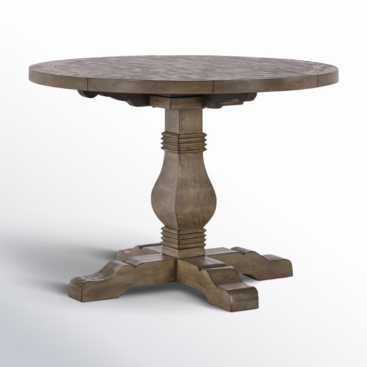 Quincy 42" Reclaimed Pine Wood Pedestal Dining Table
