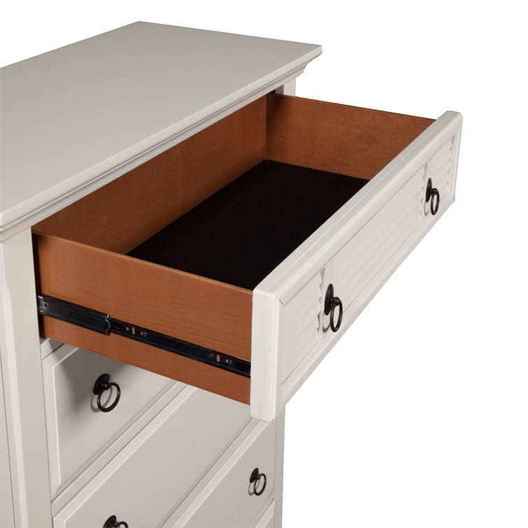 Winchester 5-Drawer White Pine Wood Chest with Soft Close