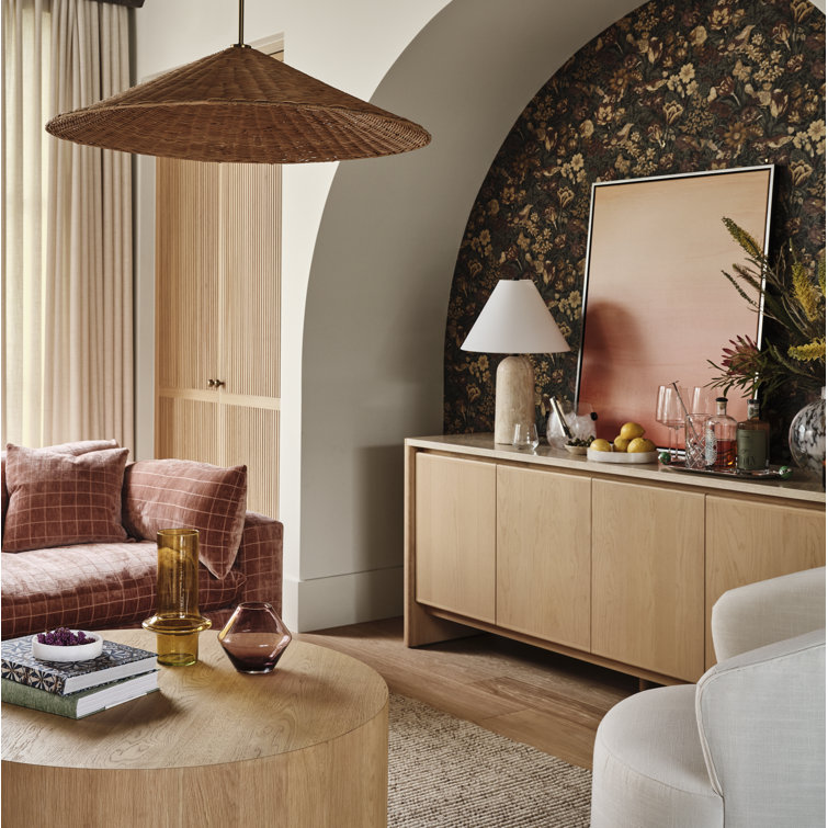 Small White Travertine Table Lamp with Linen Shade