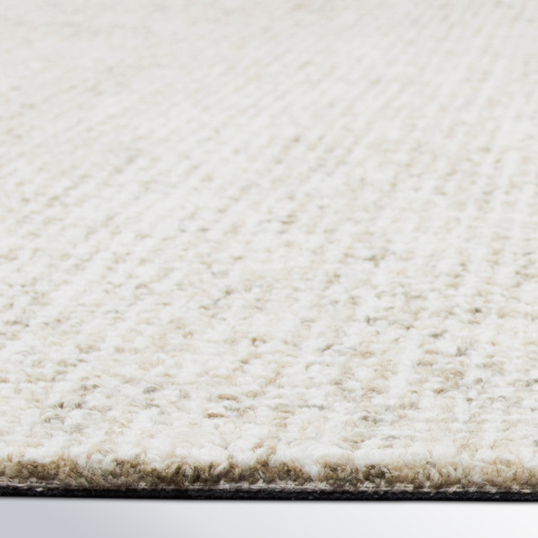 Hand-Tufted Beige Wool Rectangular Area Rug 12' x 15'