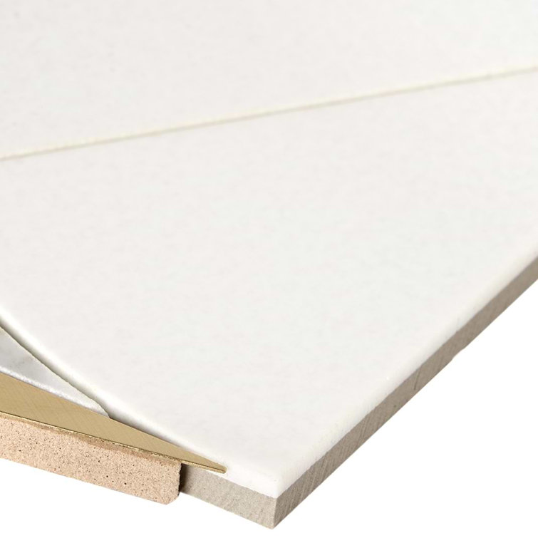 Larvotto White and Brass Polished Marble Mosaic Wall Tile