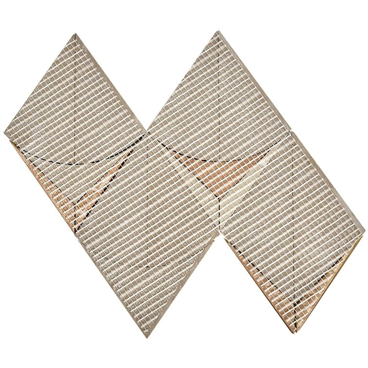 Larvotto White and Brass Polished Marble Mosaic Wall Tile