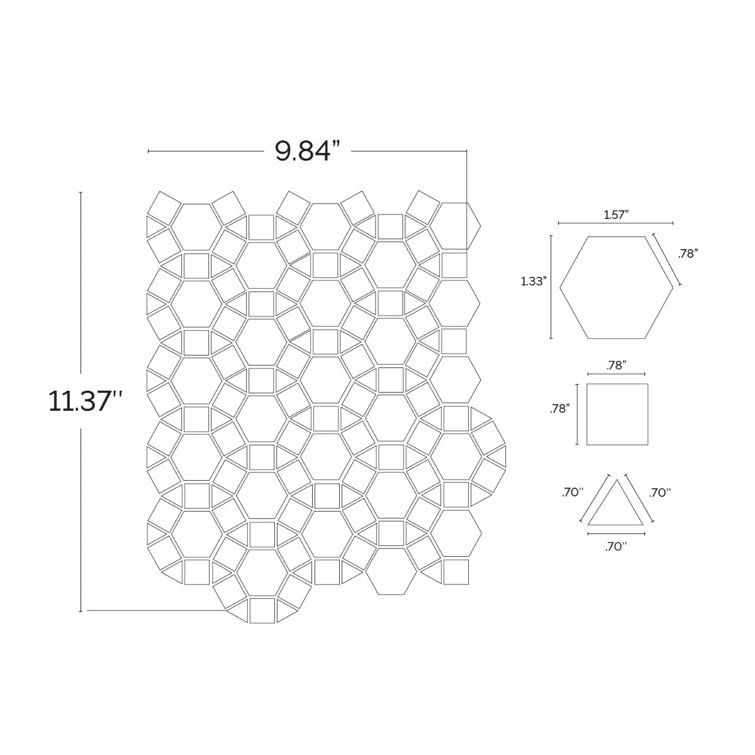 Noble White Polished Pearl and Marble Mosaic Tile