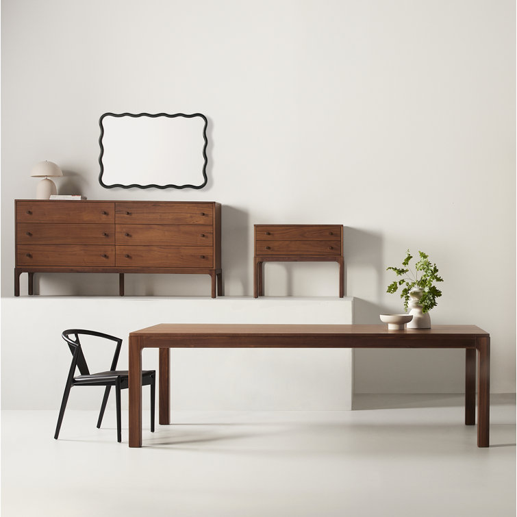 Daniella Campaign-Style 2-Drawer Natural Walnut Nightstand