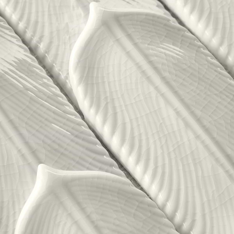 Ice Green Ceramic Herringbone Mosaic Tile 12x12