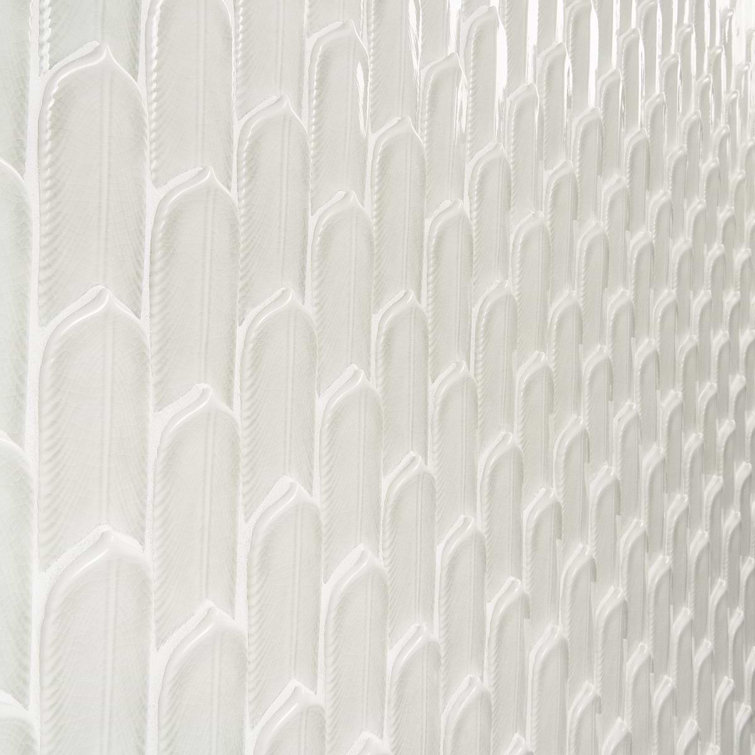 Ice Green Ceramic Herringbone Mosaic Tile 12x12