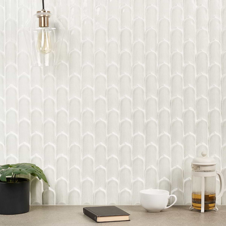 Ice Green Ceramic Herringbone Mosaic Tile 12x12