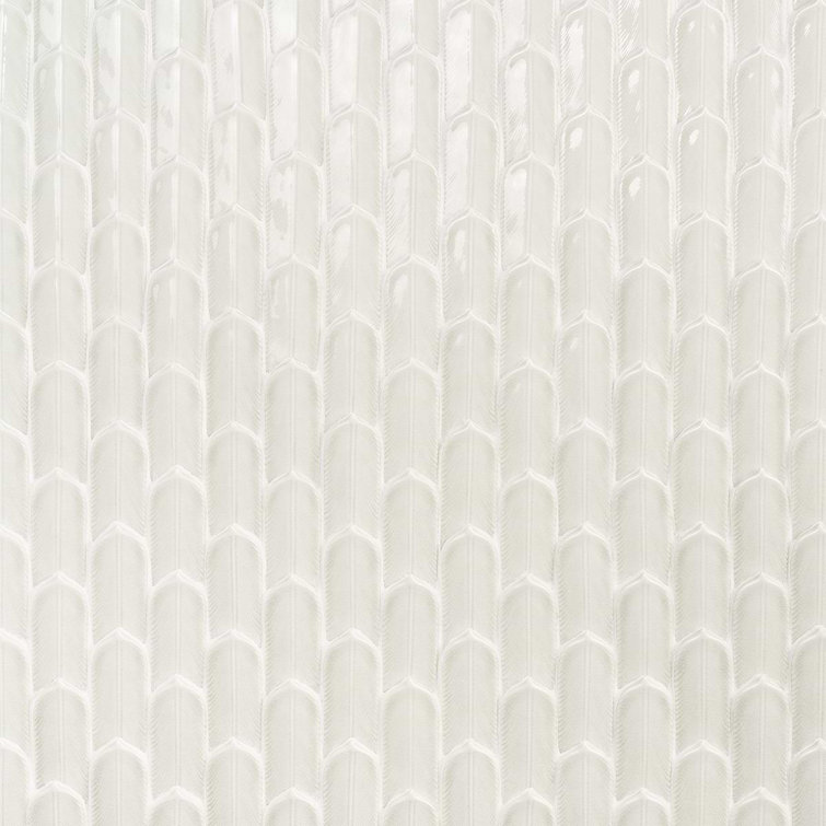Ice Green Ceramic Herringbone Mosaic Tile 12x12