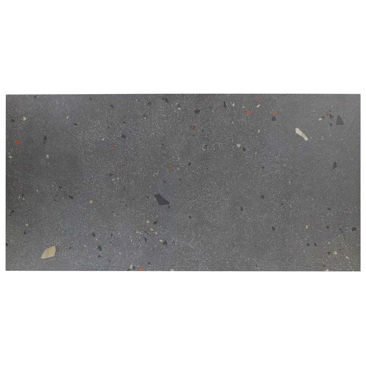 Charcoal Gray Large Format Matte Porcelain Shower Tile