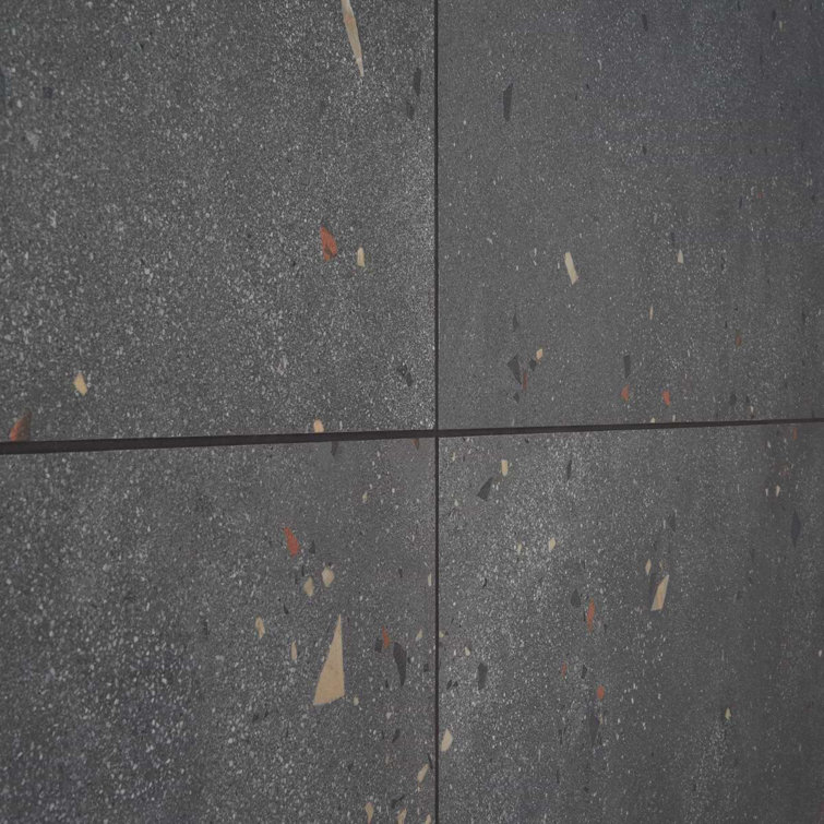 Charcoal Gray Large Format Matte Porcelain Shower Tile