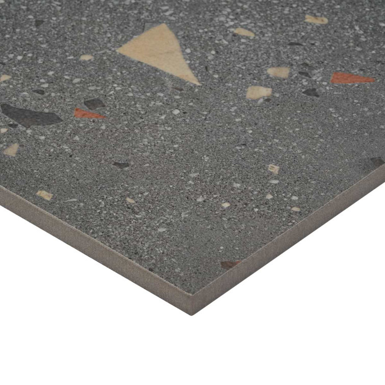 Charcoal Gray Large Format Matte Porcelain Shower Tile