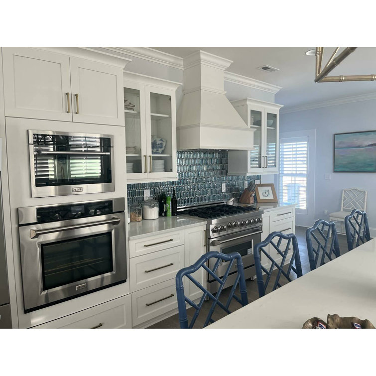Ocean Rain Blue and White Glass Mosaic Wall Tile