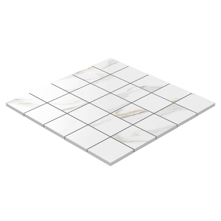 Aurora Gold Matte Porcelain Mosaic Tile Sheet 11.81'' x 11.81''