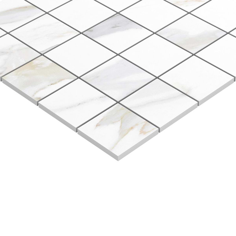 Aurora Gold Matte Porcelain Mosaic Tile Sheet 11.81'' x 11.81''
