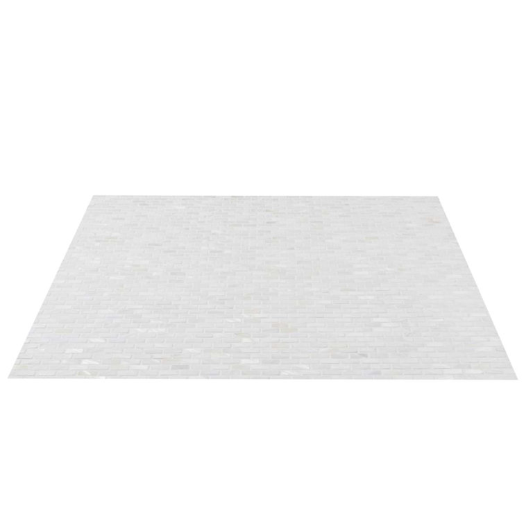 White Mother of Pearl Seashell Brick Mosaic Wall Tile