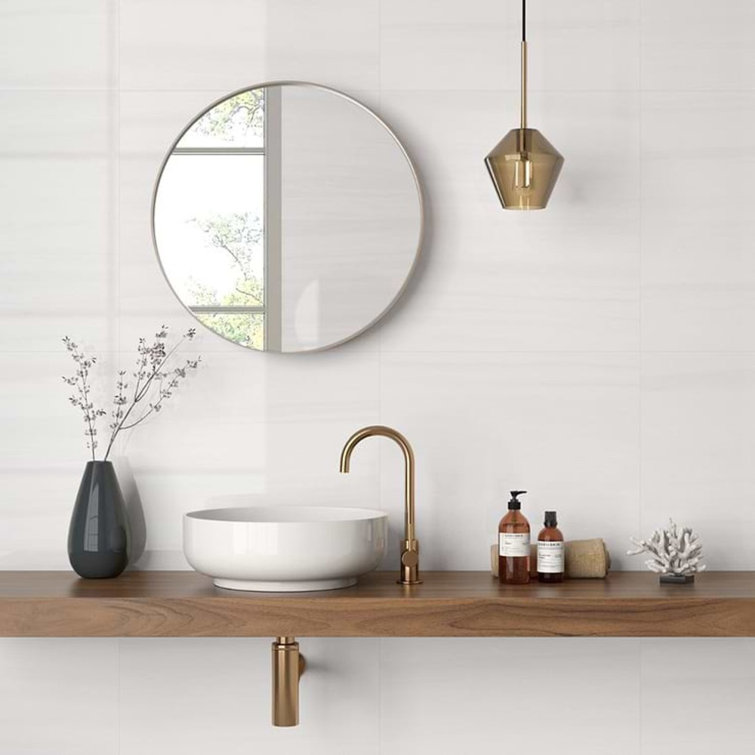 Terius Dolomite Warm White Polished Marble Look Porcelain Tile