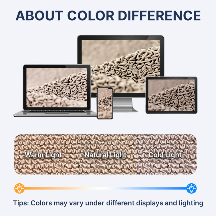 Tapioca Beige Stretch Microfiber Loveseat Sofa Cover