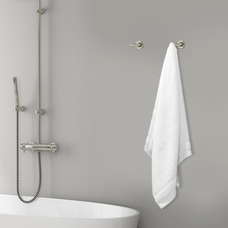 Geneva Satin Nickel Double Wall Mounted Robe Hook