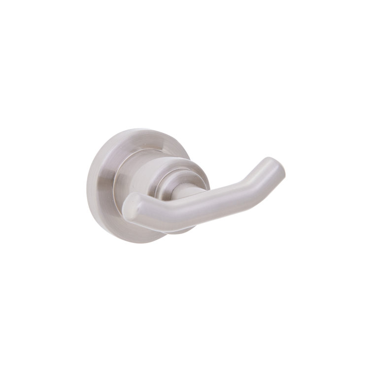 Geneva Satin Nickel Double Wall Mounted Robe Hook