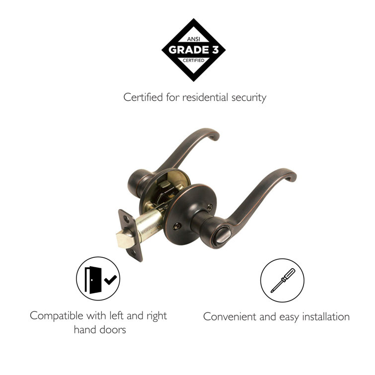 Oil Rubbed Bronze Universal Privacy Door Lever