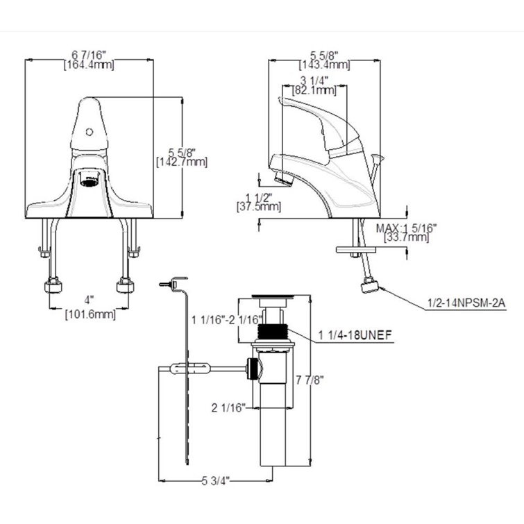 Middleton Satin Nickel Single Handle Bathroom Faucet
