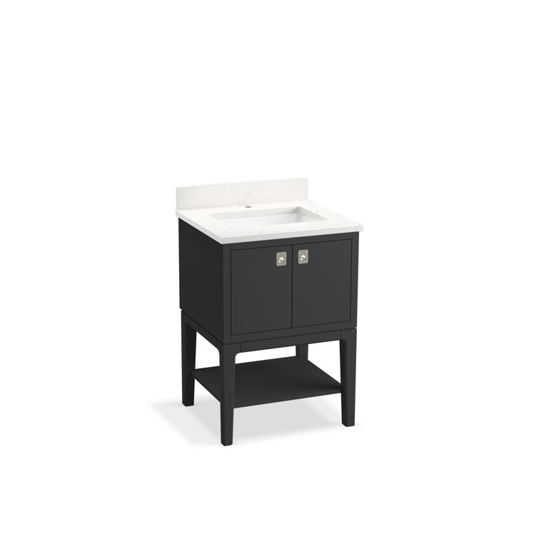 Ferrous Grey 24" Bathroom Vanity with Quartz Top
