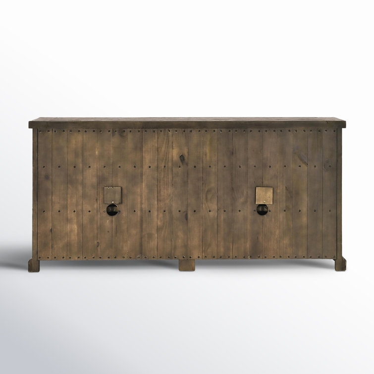 Quincy Reclaimed Pine 4-Drawer 4-Door Desert Grey Sideboard