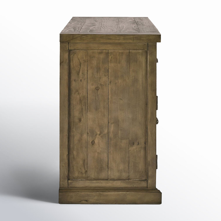 Quincy Reclaimed Pine 4-Drawer 4-Door Desert Grey Sideboard