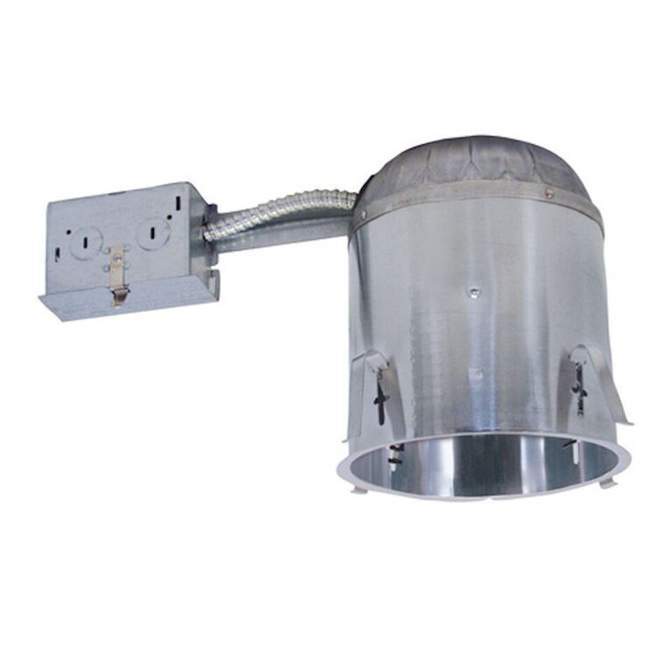 6-Inch Silver Airtight IC Remodel Recessed Lighting Housing