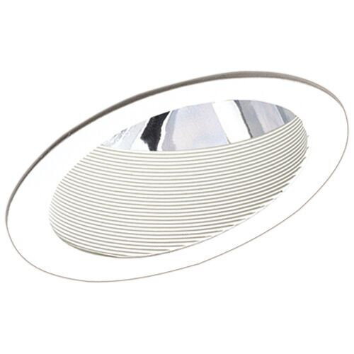 6'' White Adjustable Baffle Reflector Recessed Trim