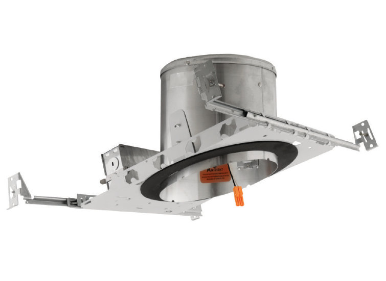 Silver 6" LED IC Airtight Sloped Ceiling Recessed Housing