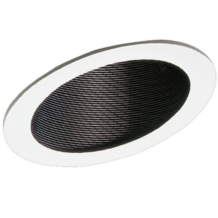 6'' Black and White Adjustable Baffle Recessed Trim